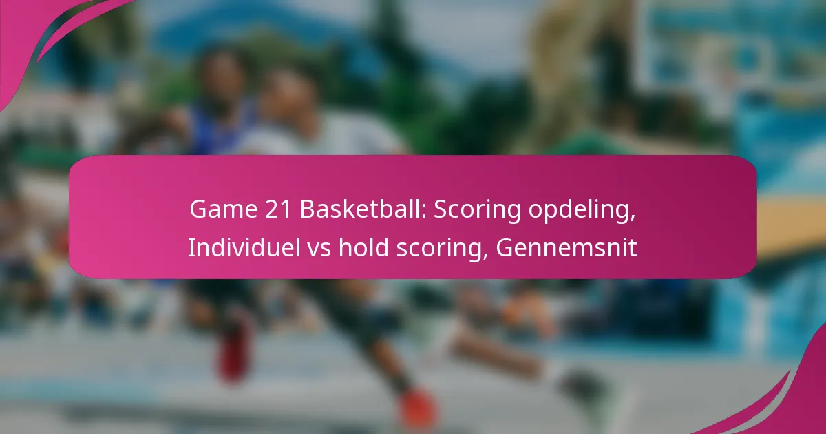 Game 21 Basketball: Scoring opdeling, Individuel vs hold scoring, Gennemsnit