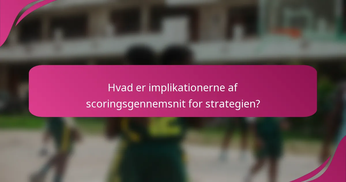 Hvad er implikationerne af scoringsgennemsnit for strategien?